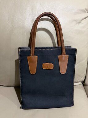T. Anthony Canvas & Leather Shopper Bag (Preowned)